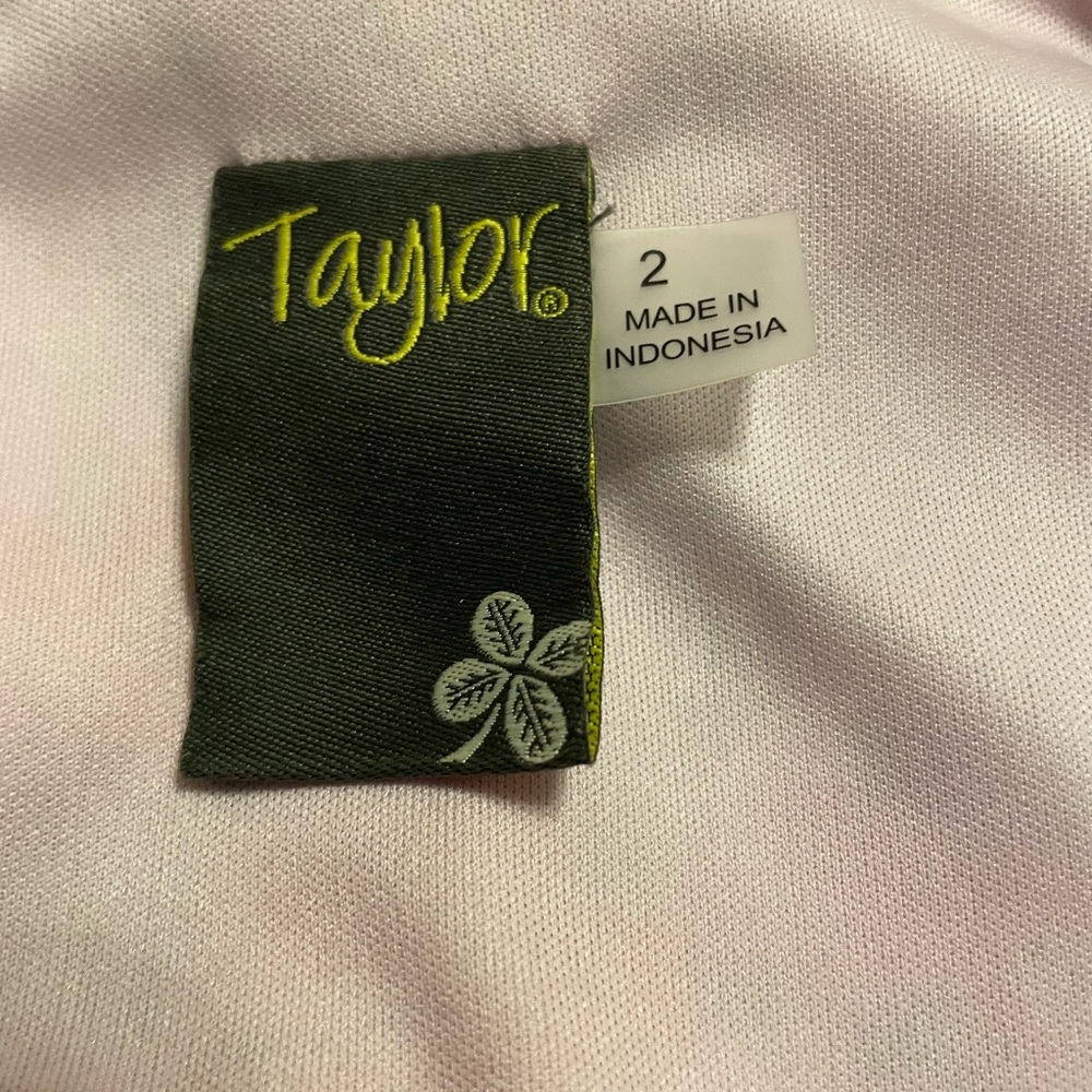 Taylor Pink Floral Cut-Out Puff Sleeve Mini Dress Size 2 - Picture 9 of 9